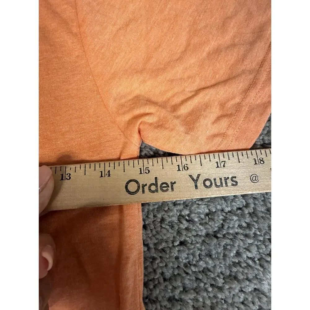 Tommy Hilfiger Shirt Boys Small 8-10 Orange Short Sleeve Tagless Logo Cotton